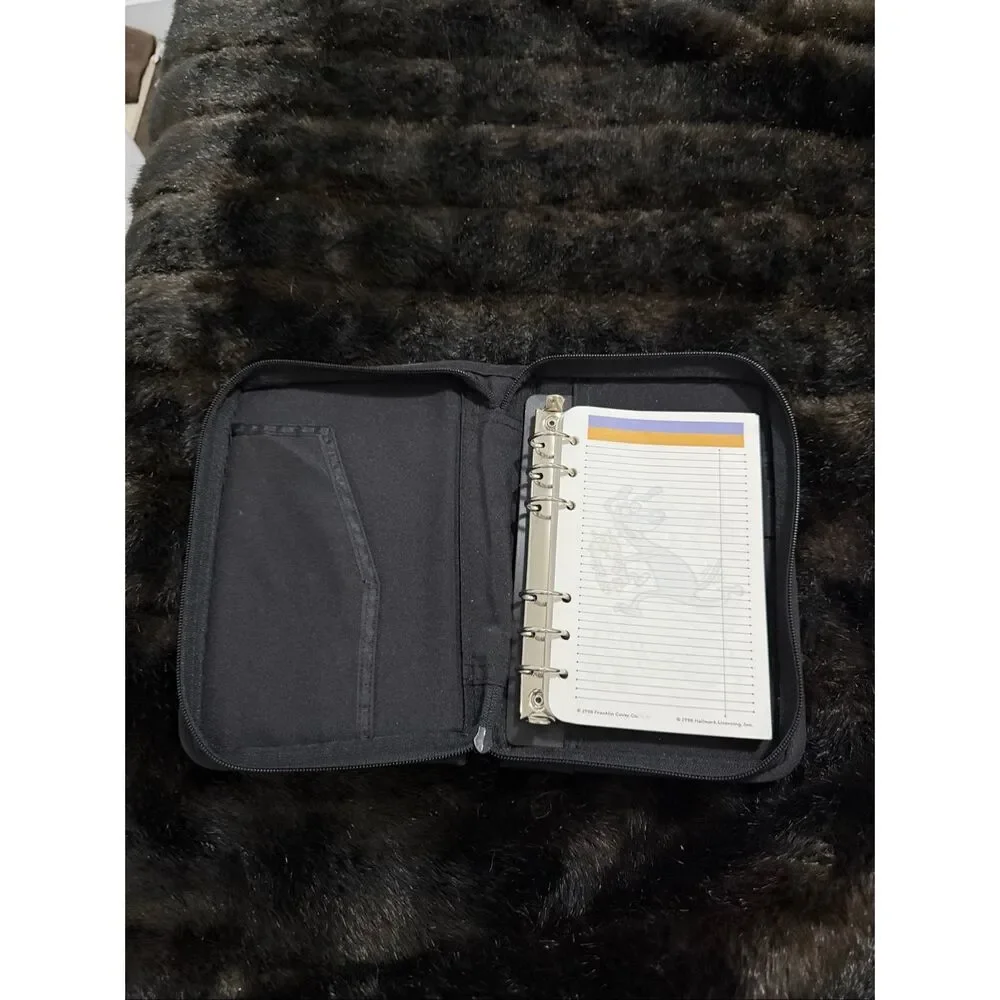 Garfield Embroidered Mead 6 Ring Zipper Planner Black 6”x9” Binder 1999
